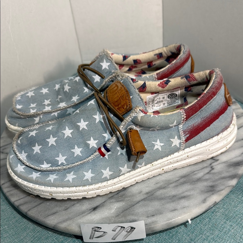 Hey Dude mens Starry Blue Moccasins - Picture 2 of 6